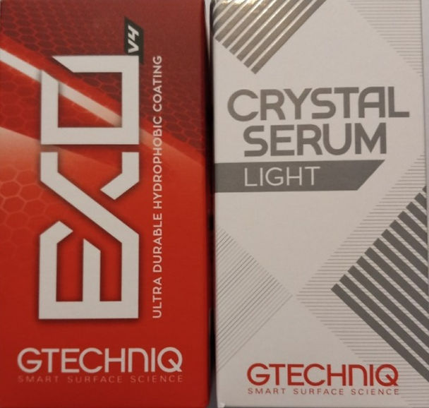 GTECHNIQ Crystal Serum Light and EXO combo package